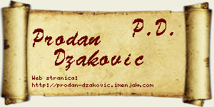 Prodan Džaković vizit kartica